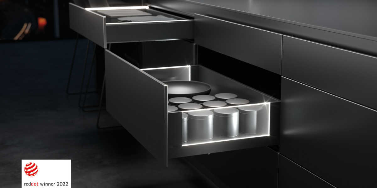 lighting，LED light，Drawer accessories，2022 Red Dot Product Design Award，