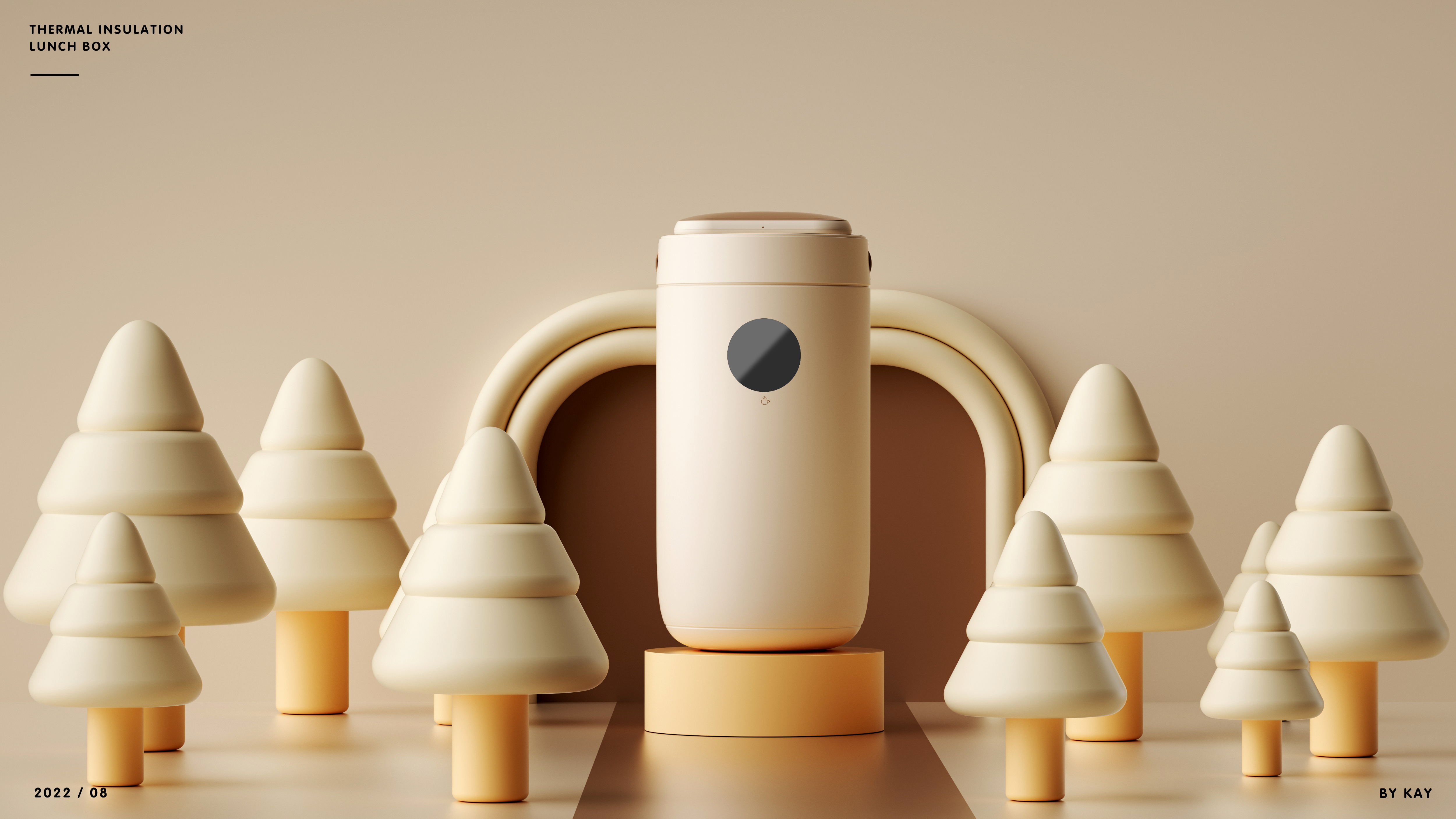 Thermal insulation lunch box，Modeling and rendering，3D modeling，Appearance design，Appearance ID design，industrial design，product design，Original design，