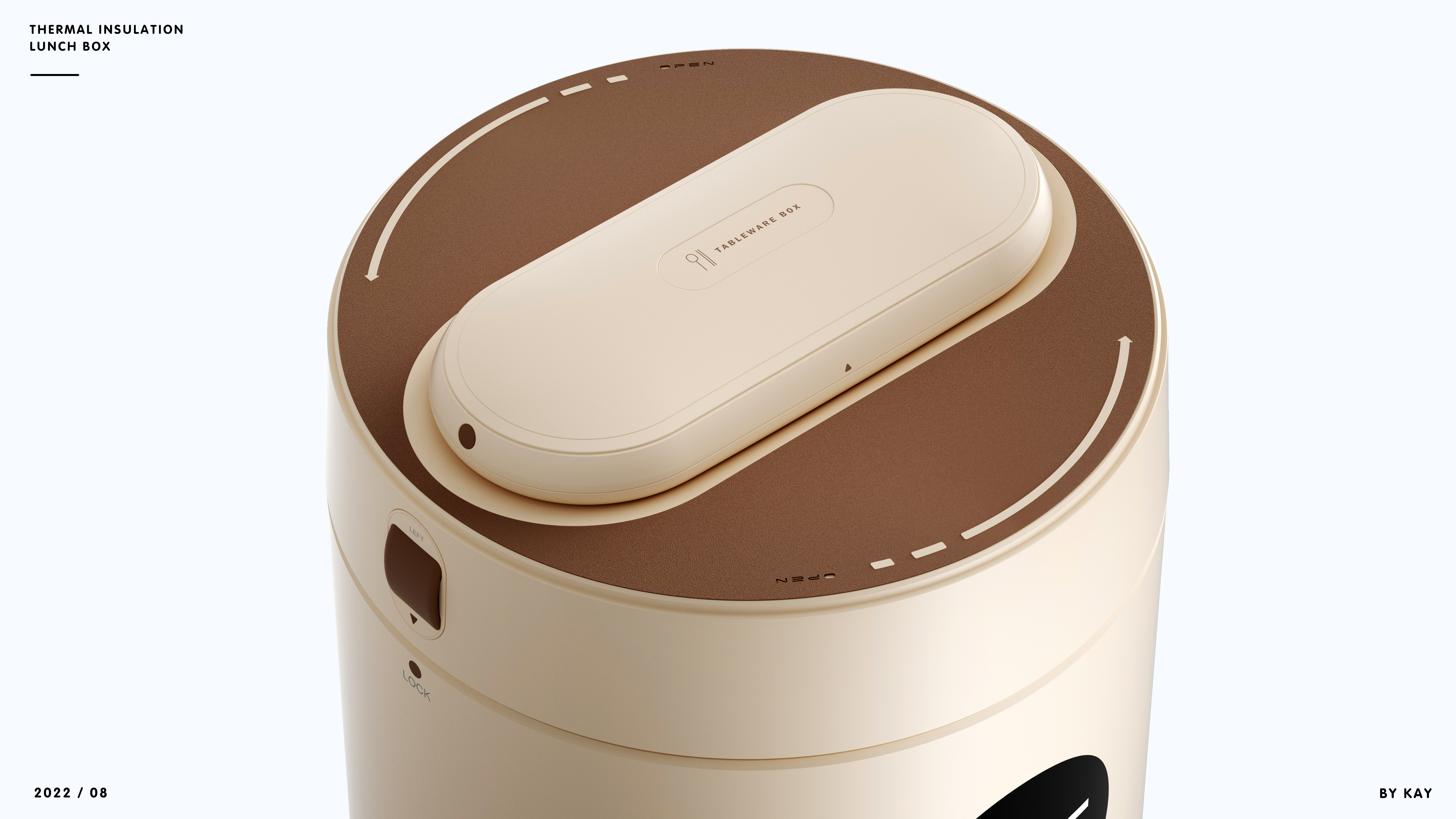 Thermal insulation lunch box，Modeling and rendering，3D modeling，Appearance design，Appearance ID design，industrial design，product design，Original design，