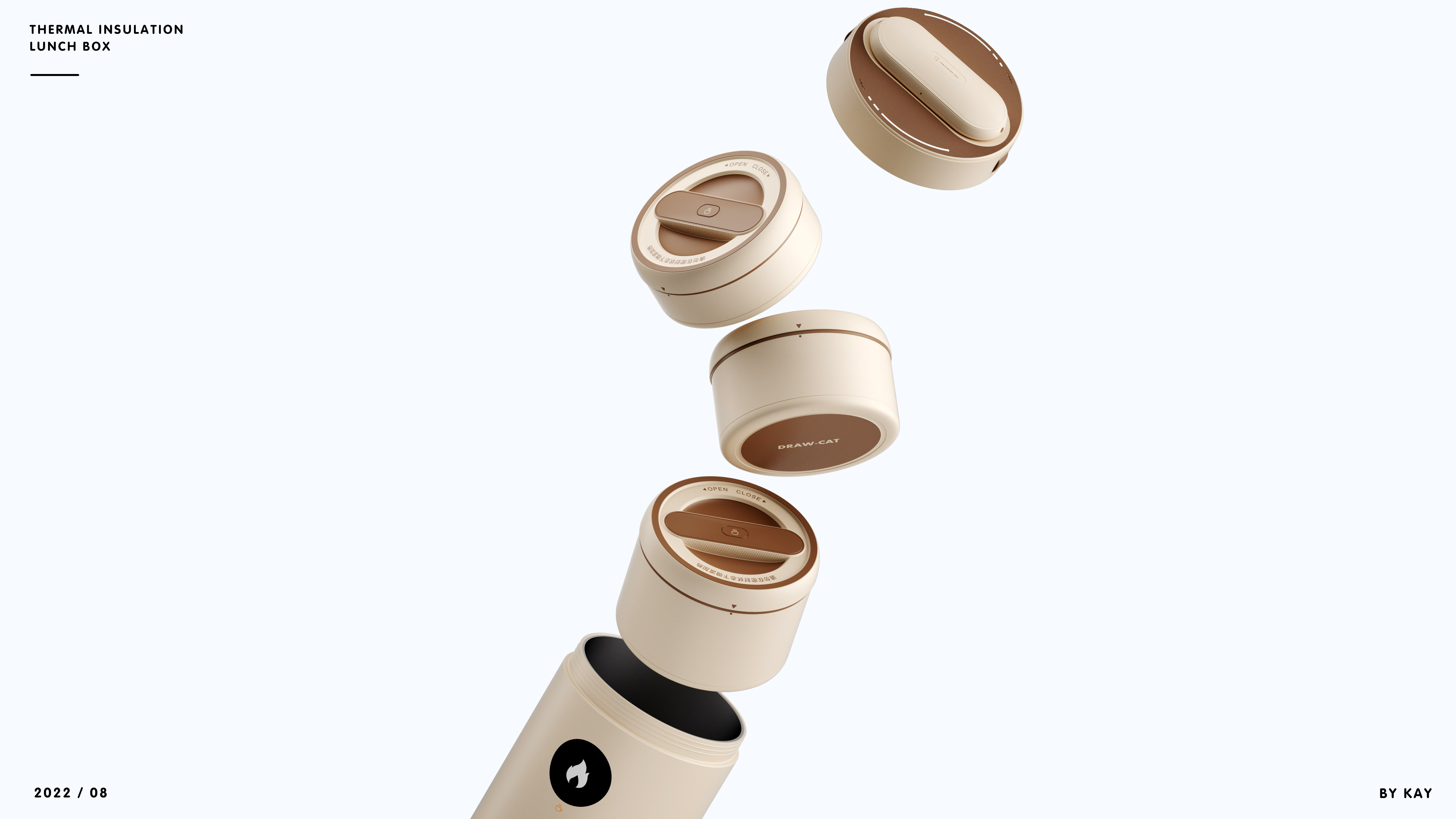 Thermal insulation lunch box，Modeling and rendering，3D modeling，Appearance design，Appearance ID design，industrial design，product design，Original design，