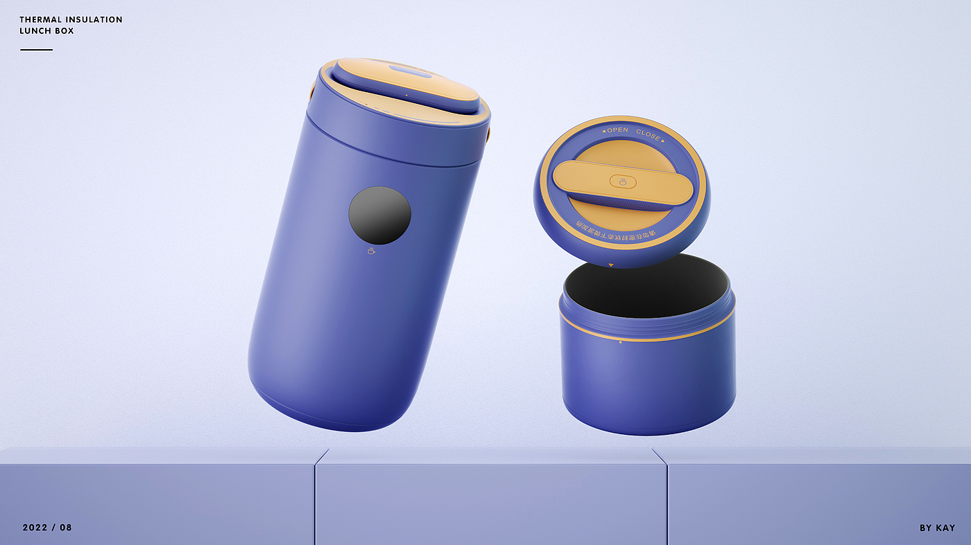 Thermal insulation lunch box，Modeling and rendering，3D modeling，Appearance design，Appearance ID design，industrial design，product design，Original design，