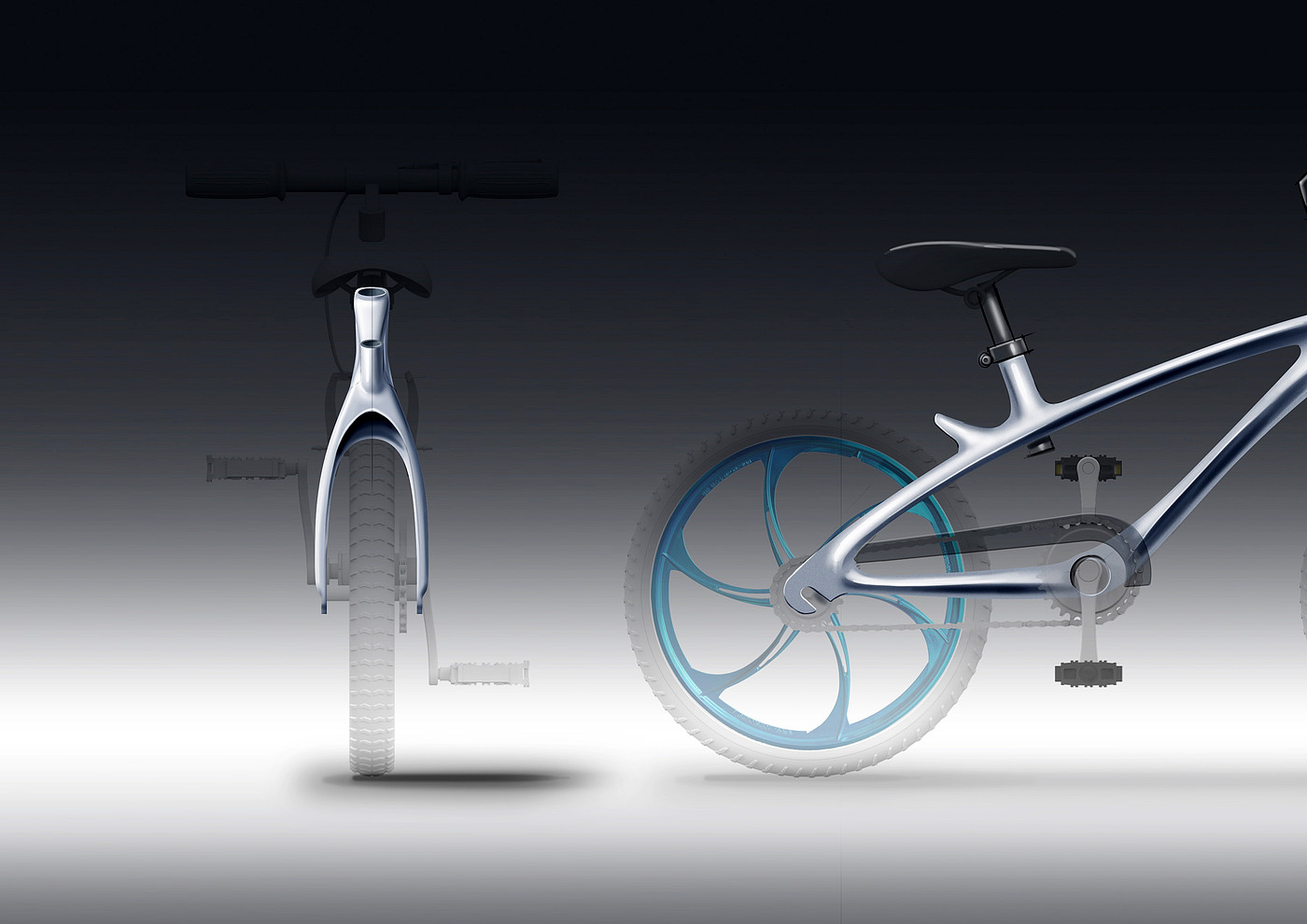 Bicycle Frame Design，Product modeling design，Hand drawn expression，