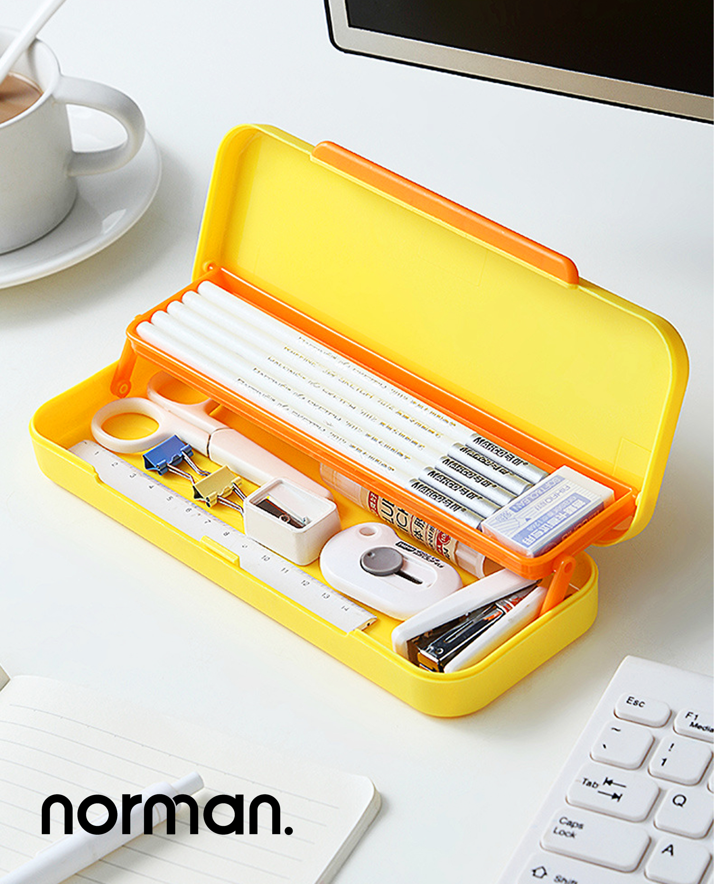 pencil case，Cartoon，robot，Yellow duck，