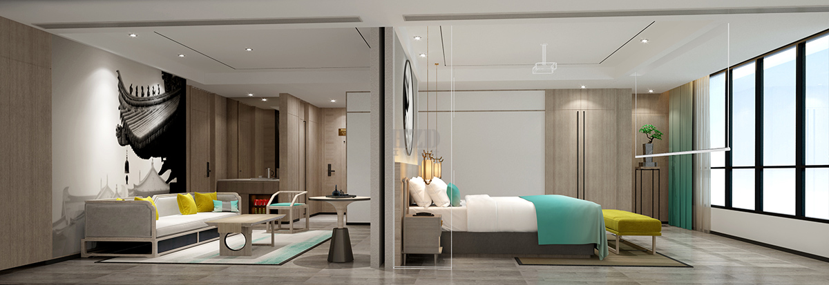 Chain hotel design，Redtory design，Xi 'an Hotel Design，