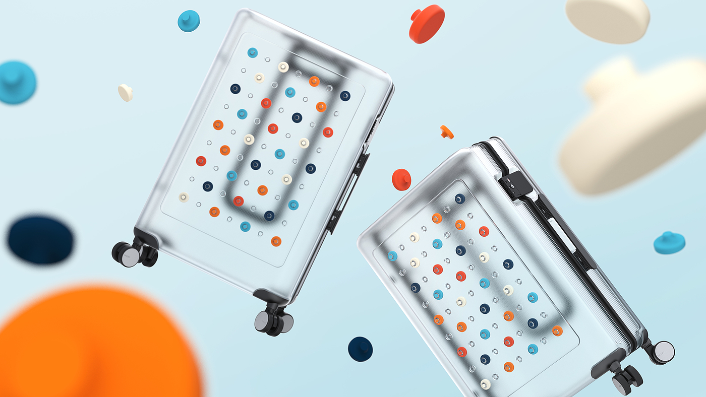 Heat wave design，suitcase，