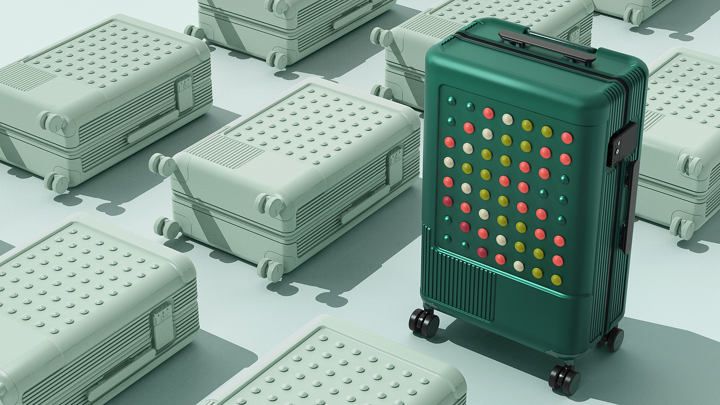 Heat wave design，suitcase，