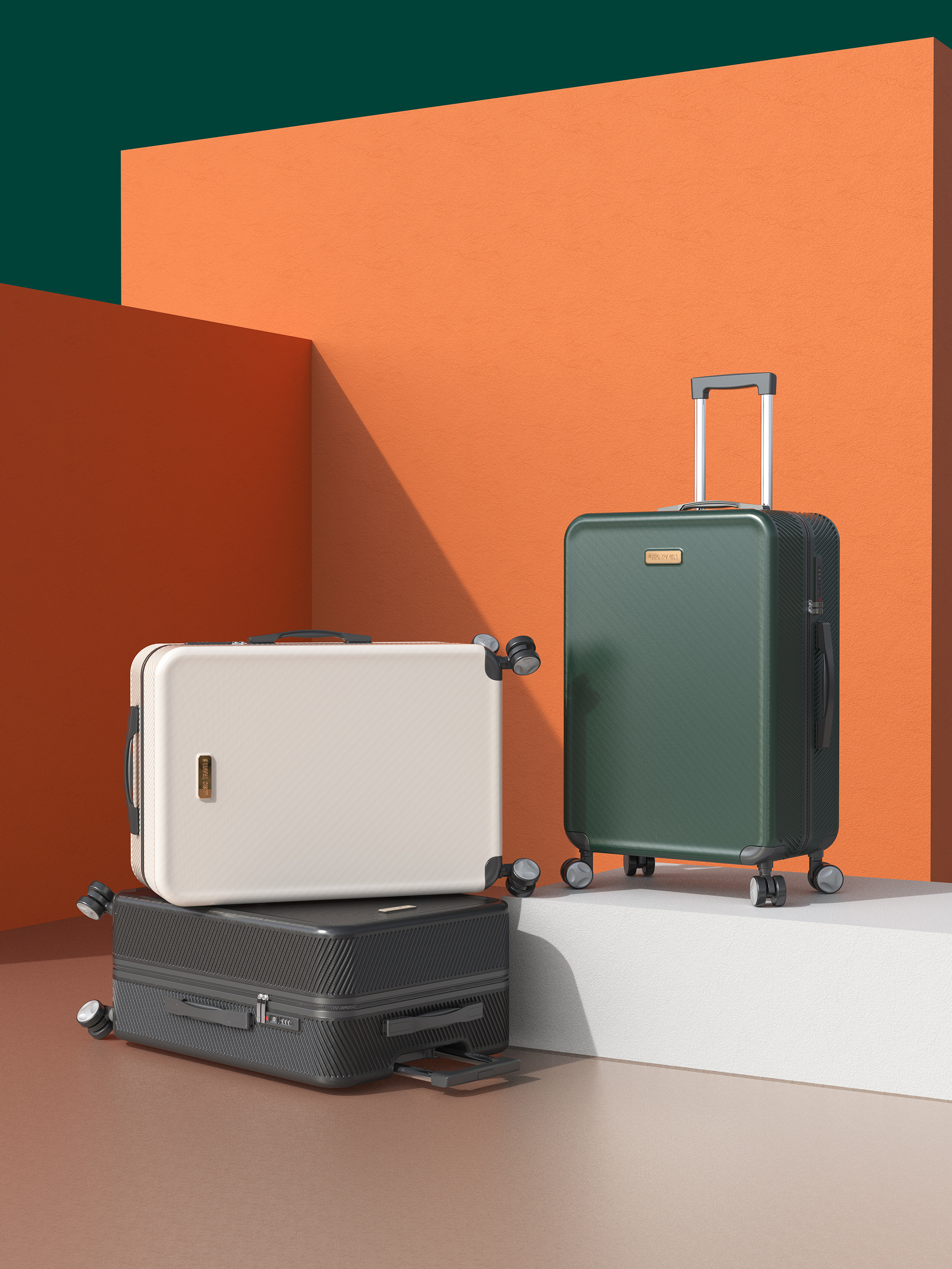 Heat wave design，suitcase，