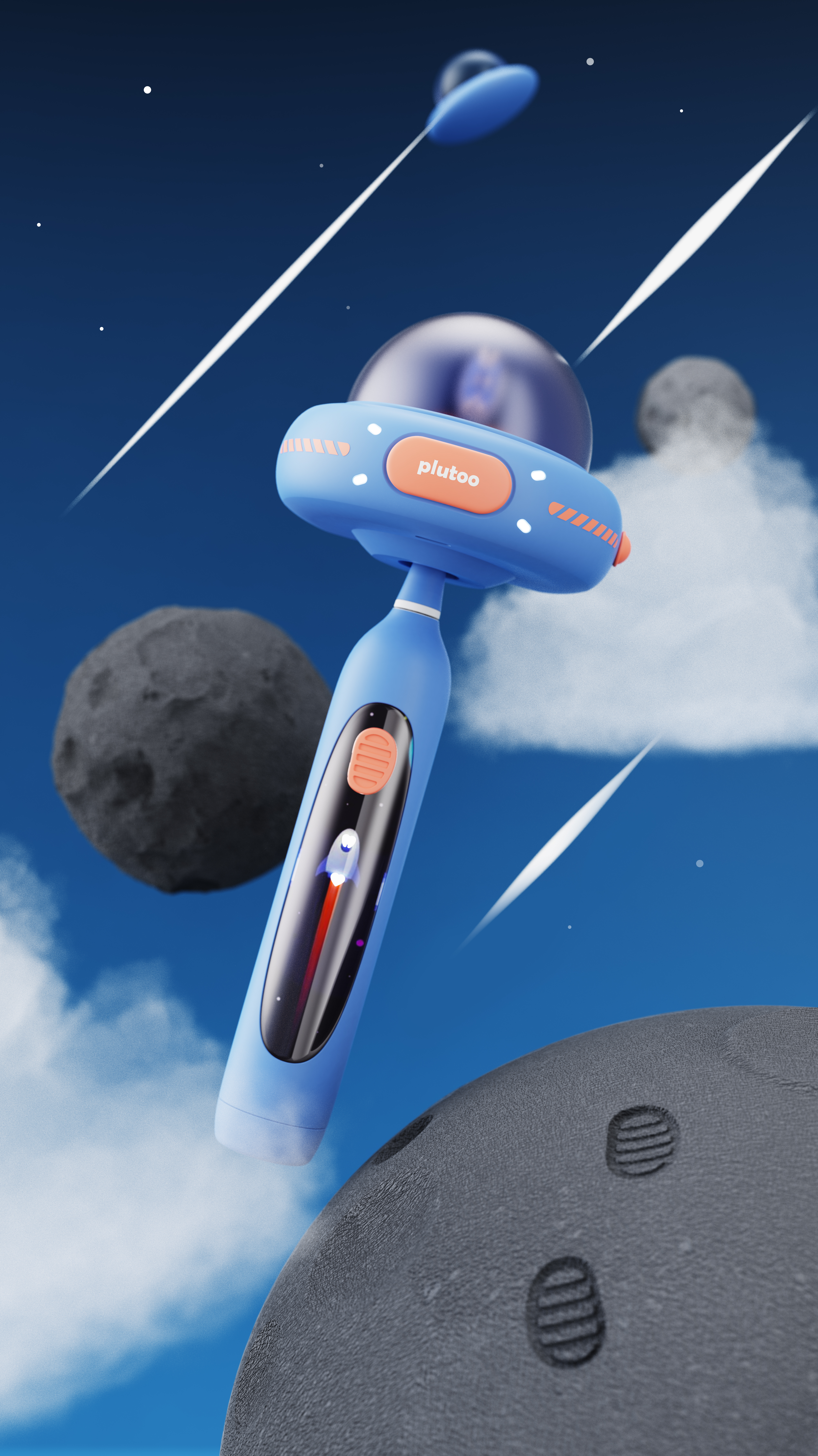 person one is in love with，Children's toothbrush，Small flying saucer，toothbrush，Children's electric toothbrush，