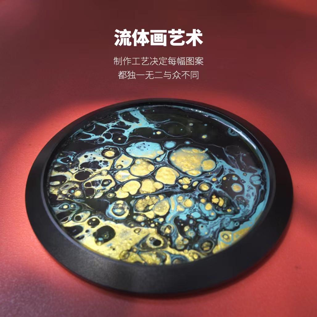 space，Galaxy，Coaster，Fluid painting，Unique pattern，