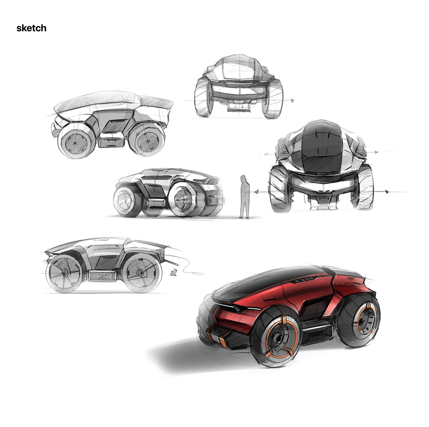 Tractor，conceptual design，Adobe portfolio，