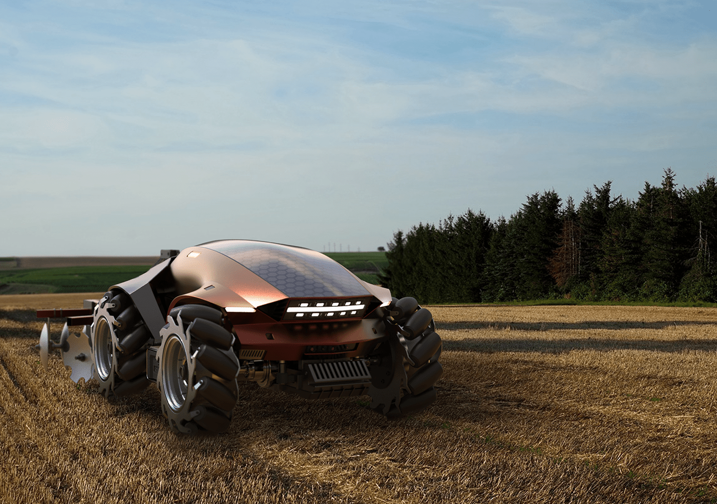 Tractor，conceptual design，Adobe portfolio，