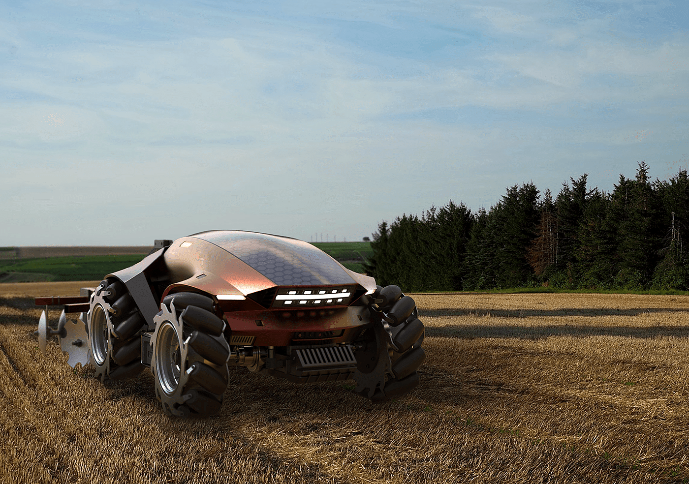 Tractor，conceptual design，Adobe portfolio，