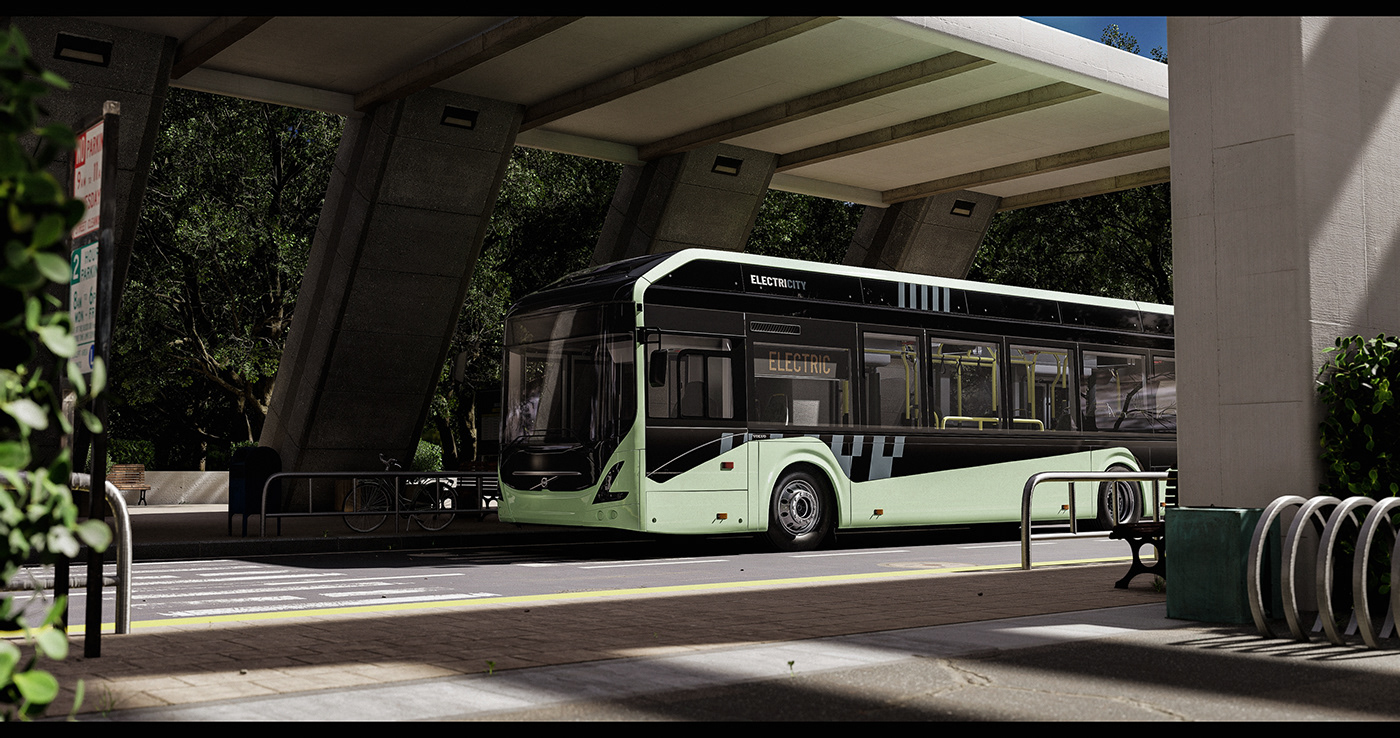3d，bus，Volvo，automobile，bus，Passenger car，