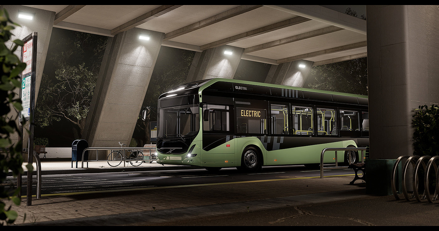 3d，bus，Volvo，automobile，bus，Passenger car，