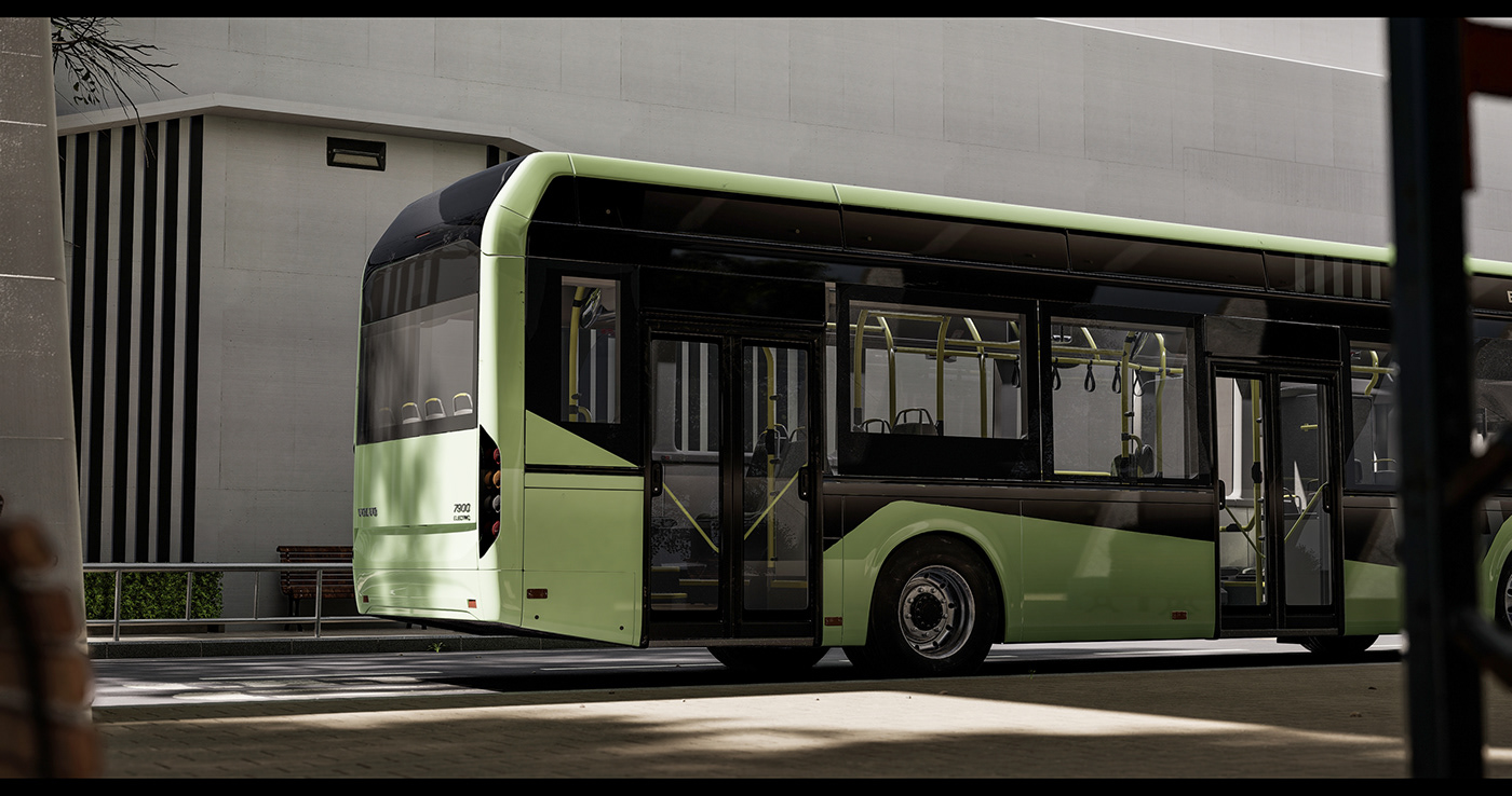 3d，bus，Volvo，automobile，bus，Passenger car，