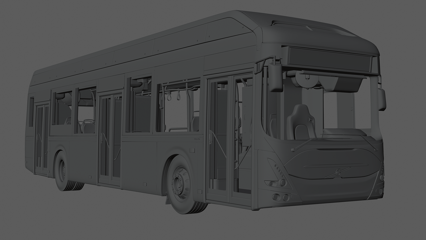 3d，bus，Volvo，automobile，bus，Passenger car，