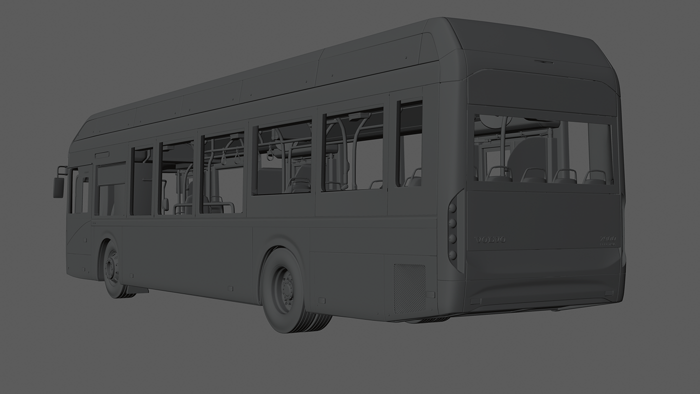 3d，bus，Volvo，automobile，bus，Passenger car，