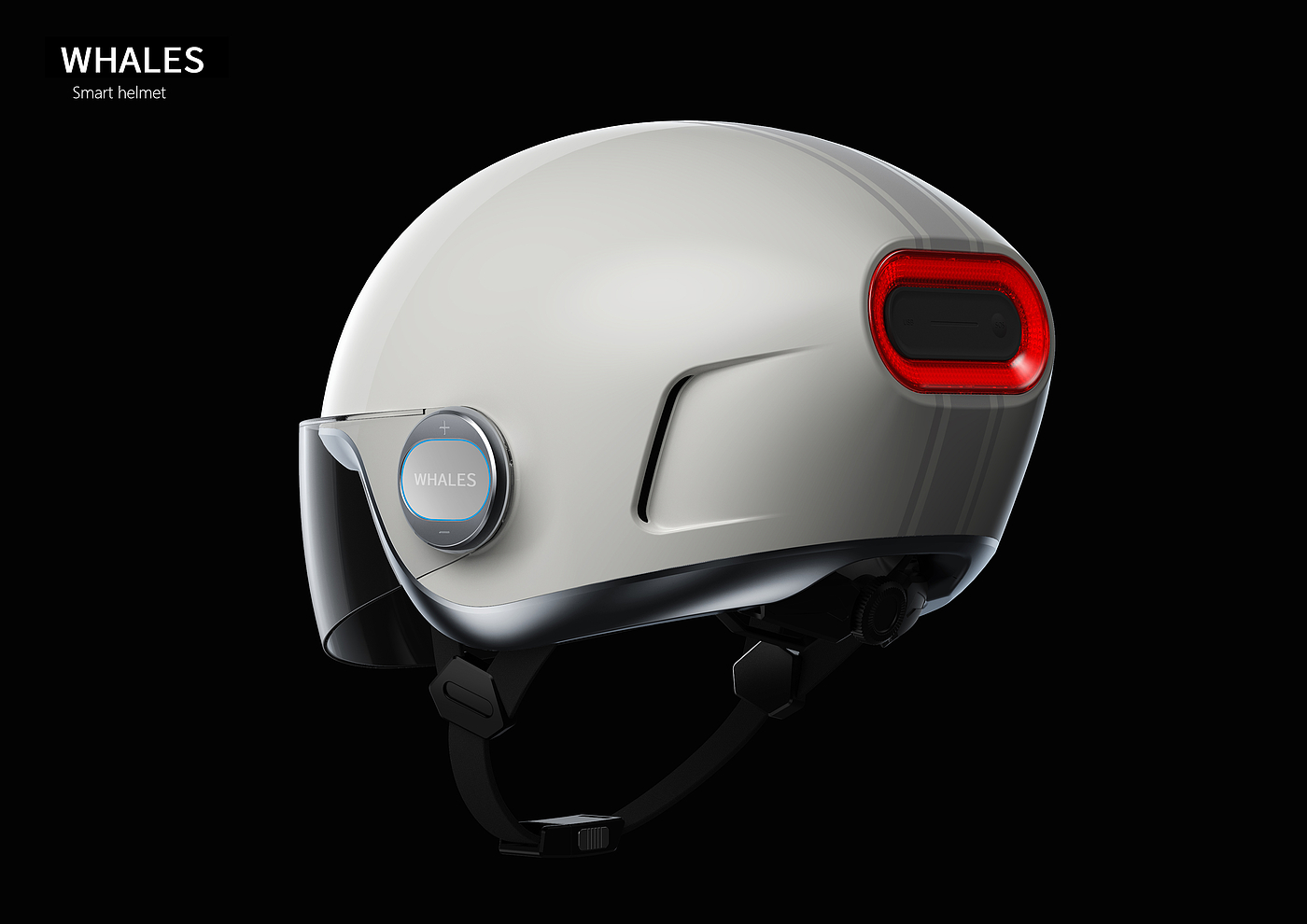 Intelligent Riding Helmet Design-Humpback Whale Industrial Product Design，