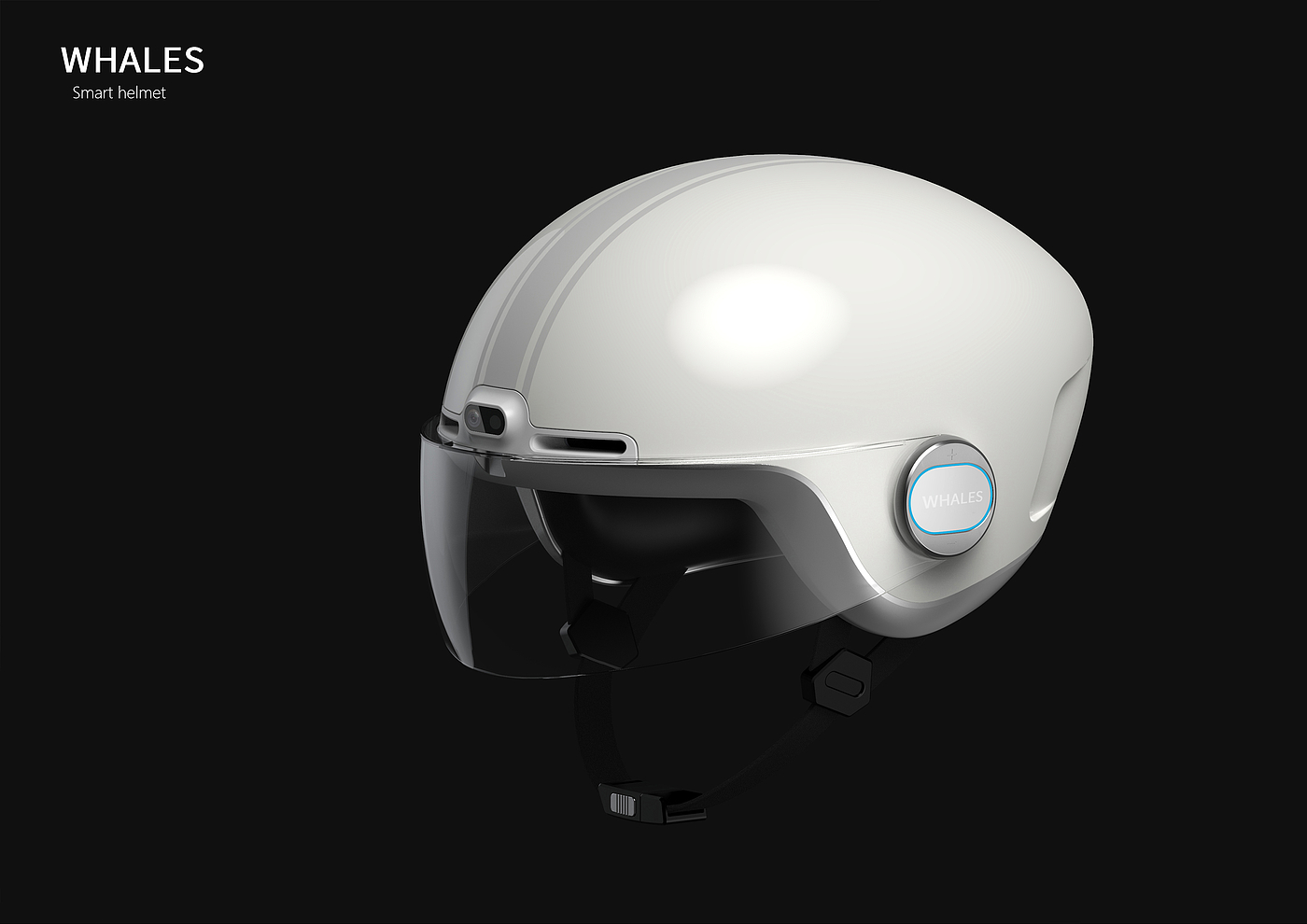 Intelligent Riding Helmet Design-Humpback Whale Industrial Product Design，