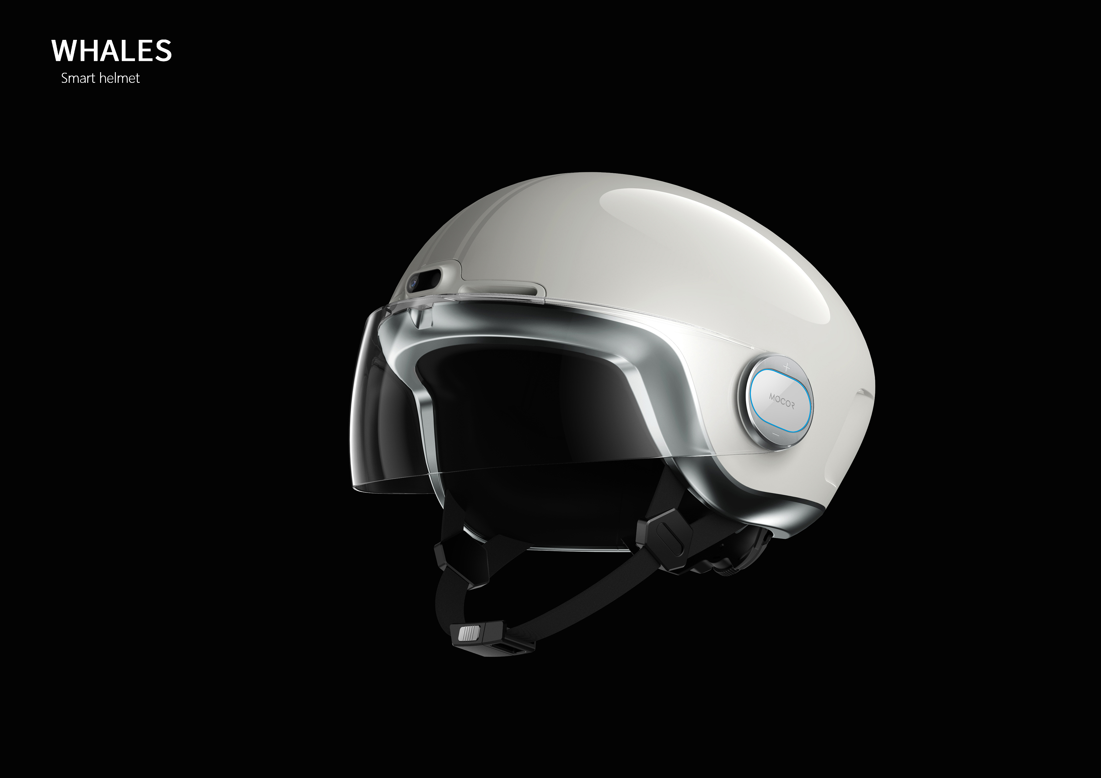 Intelligent Riding Helmet Design-Humpback Whale Industrial Product Design，