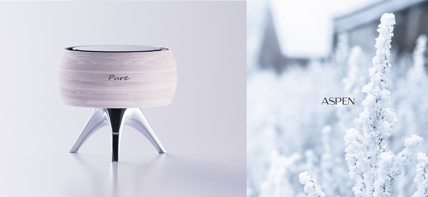 Pure，concept，air cleaner，air quality，product design，