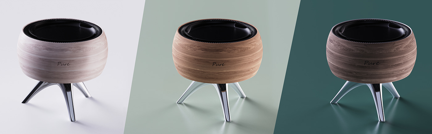 Pure，concept，air cleaner，air quality，product design，