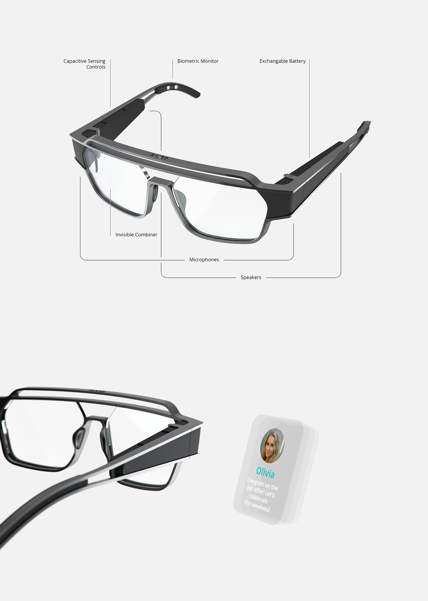 Appearance design，exquisite，Cool，tooz ESSNZ ONE，Smart glasses，