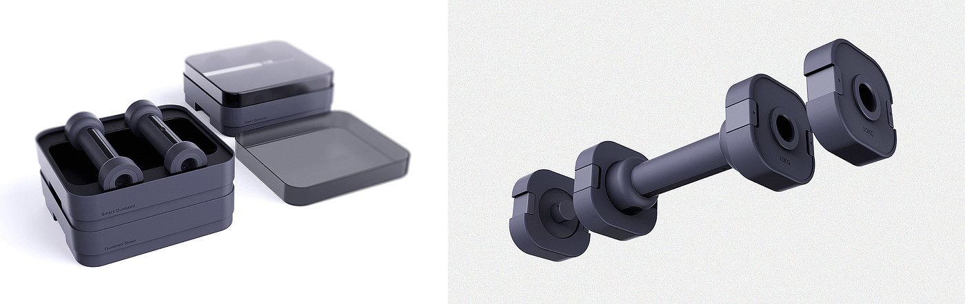 2022 Red Dot Product Design Award，smart dumbbell，dumbbell，intelligence，