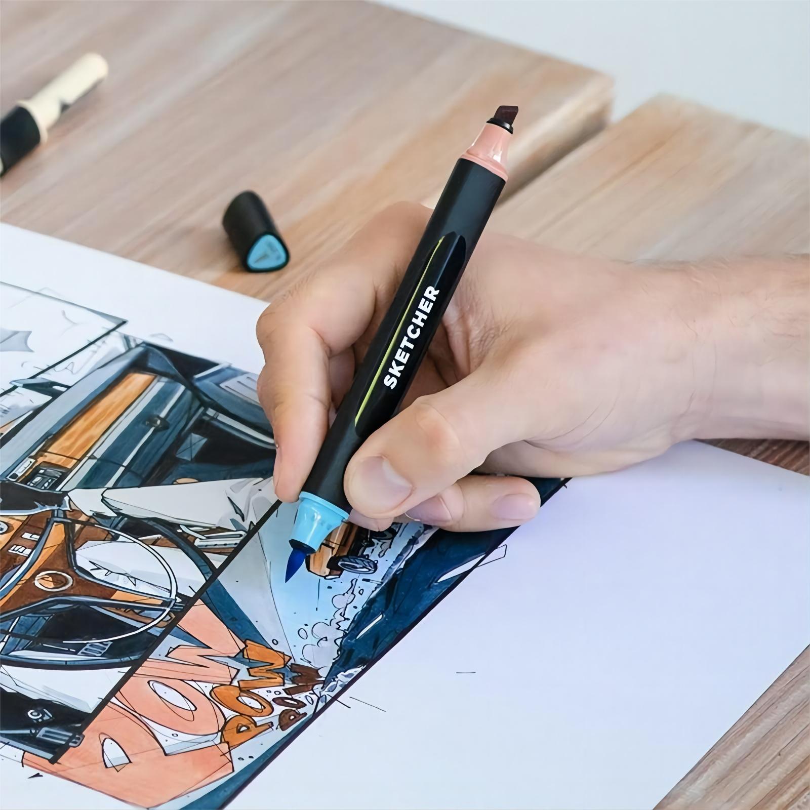 Recycled plastics，pen，comfortable，Double headed，2022 Red Dot Product Design Award，