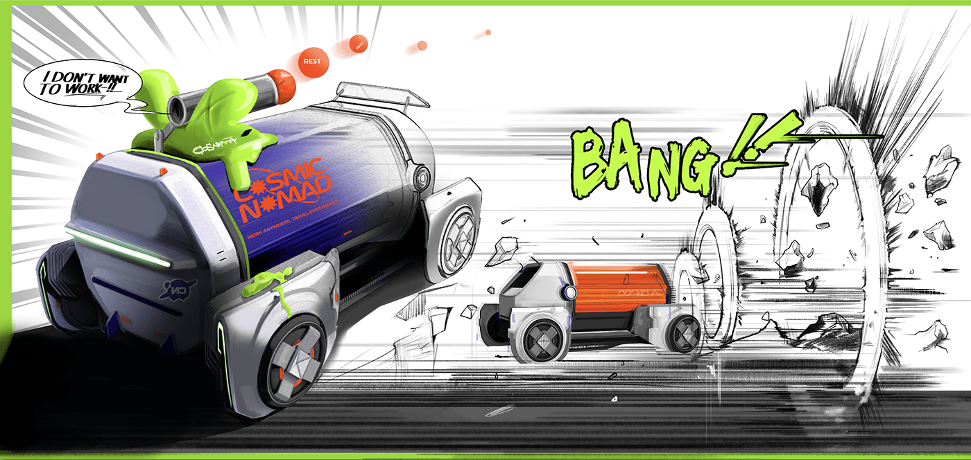 create，story，Universe nomadism，science fiction，vehicle，conceptual design，