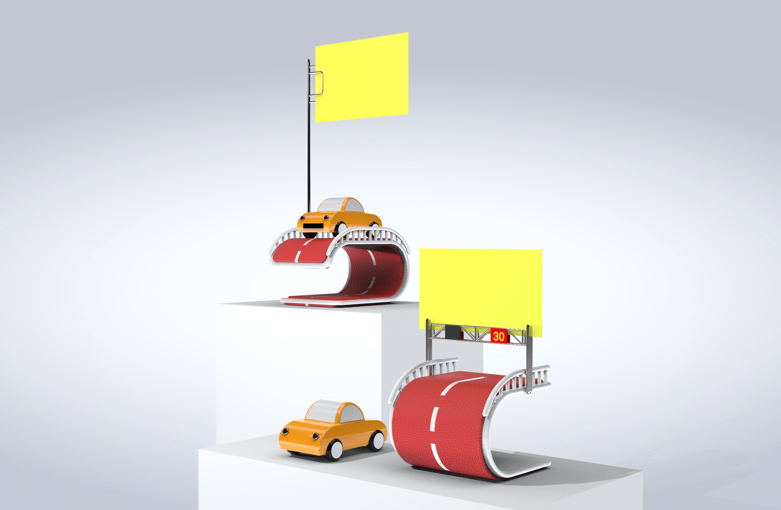 Note fork，Bridge，Road signs，Office Supplies，