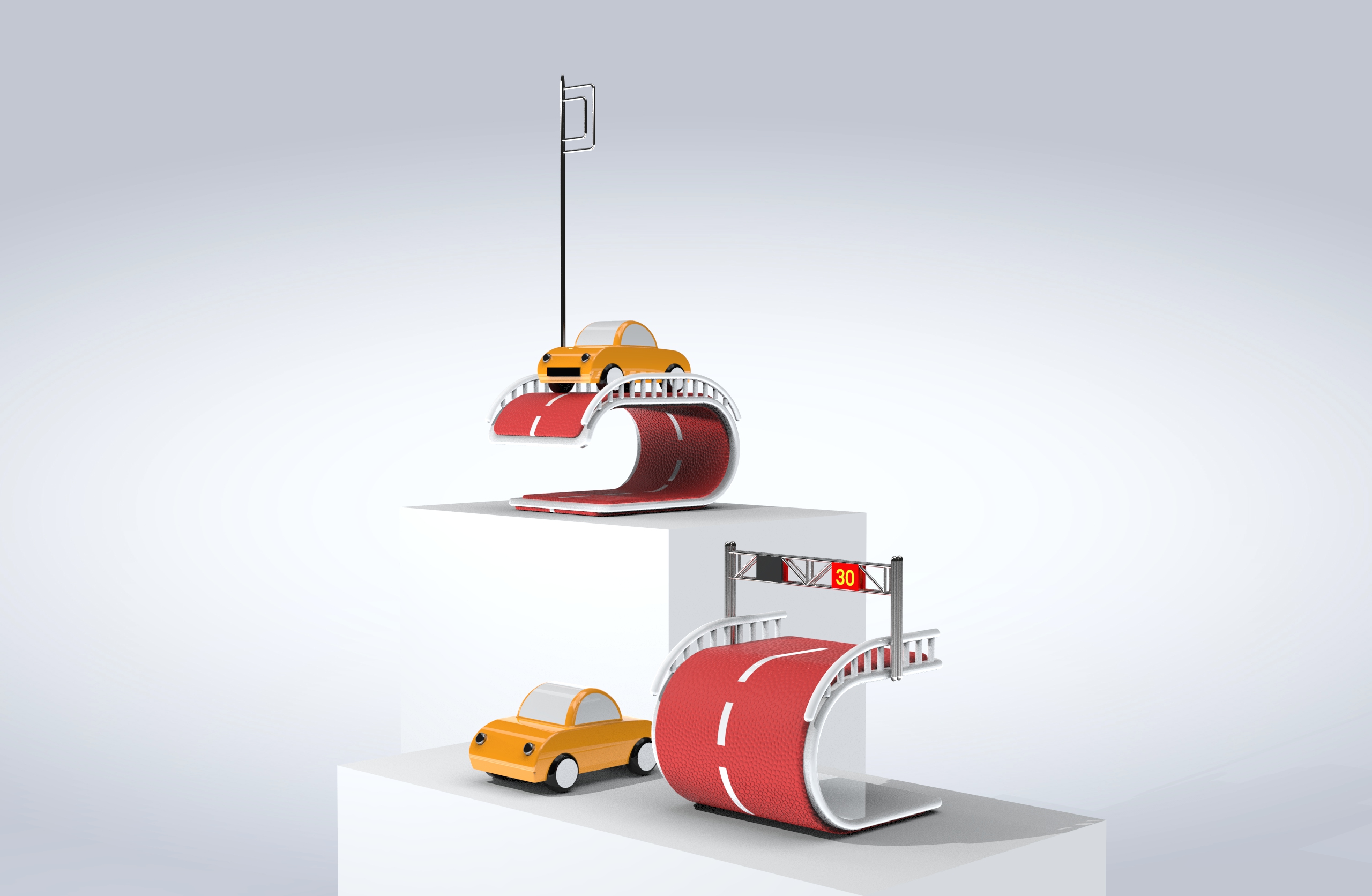 Note fork，Bridge，Road signs，Office Supplies，