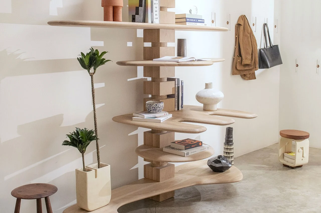 furniture，modularization，Home Furnishing，product design，bookshelf，wooden ，