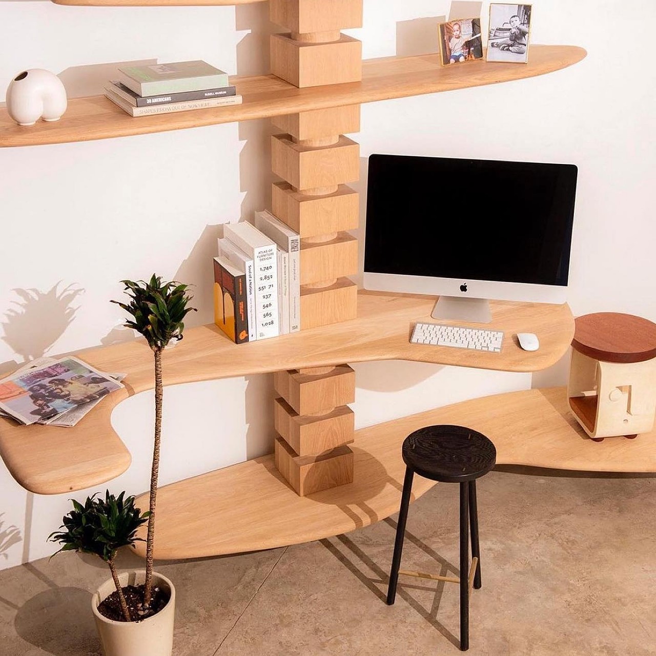 furniture，modularization，Home Furnishing，product design，bookshelf，wooden ，