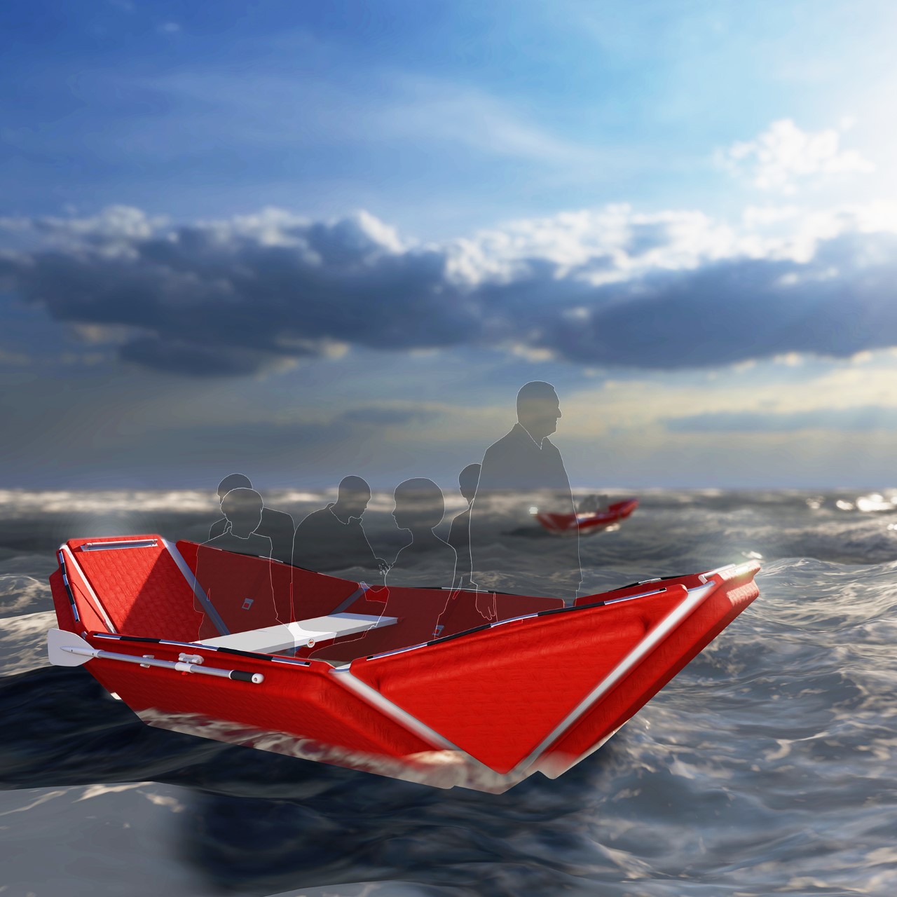 Folding type，lifeboat，Design，high-capacity，