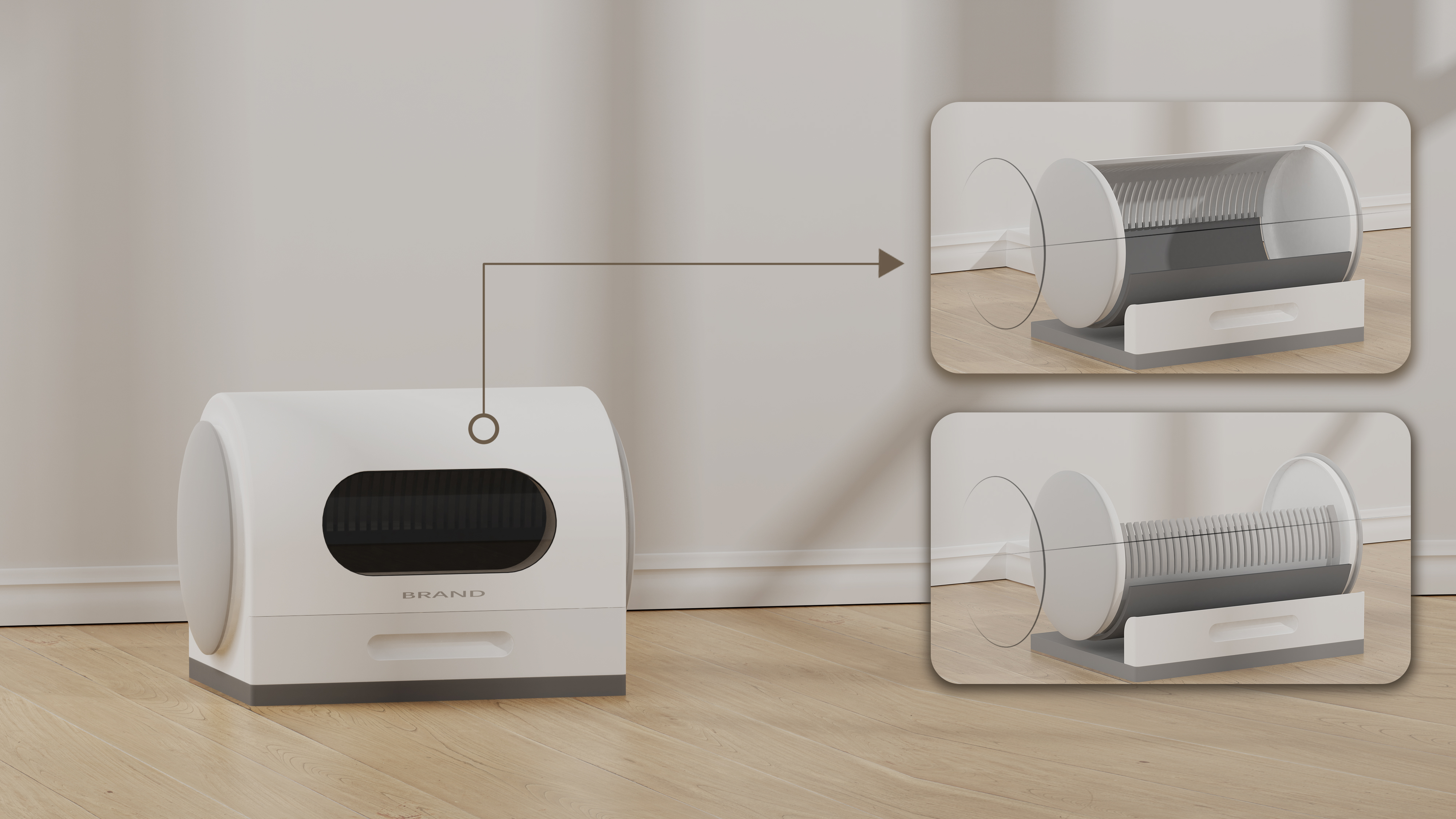 Aircraft draft; Cat litter box; Automatic shoveling of excrement; Manual，