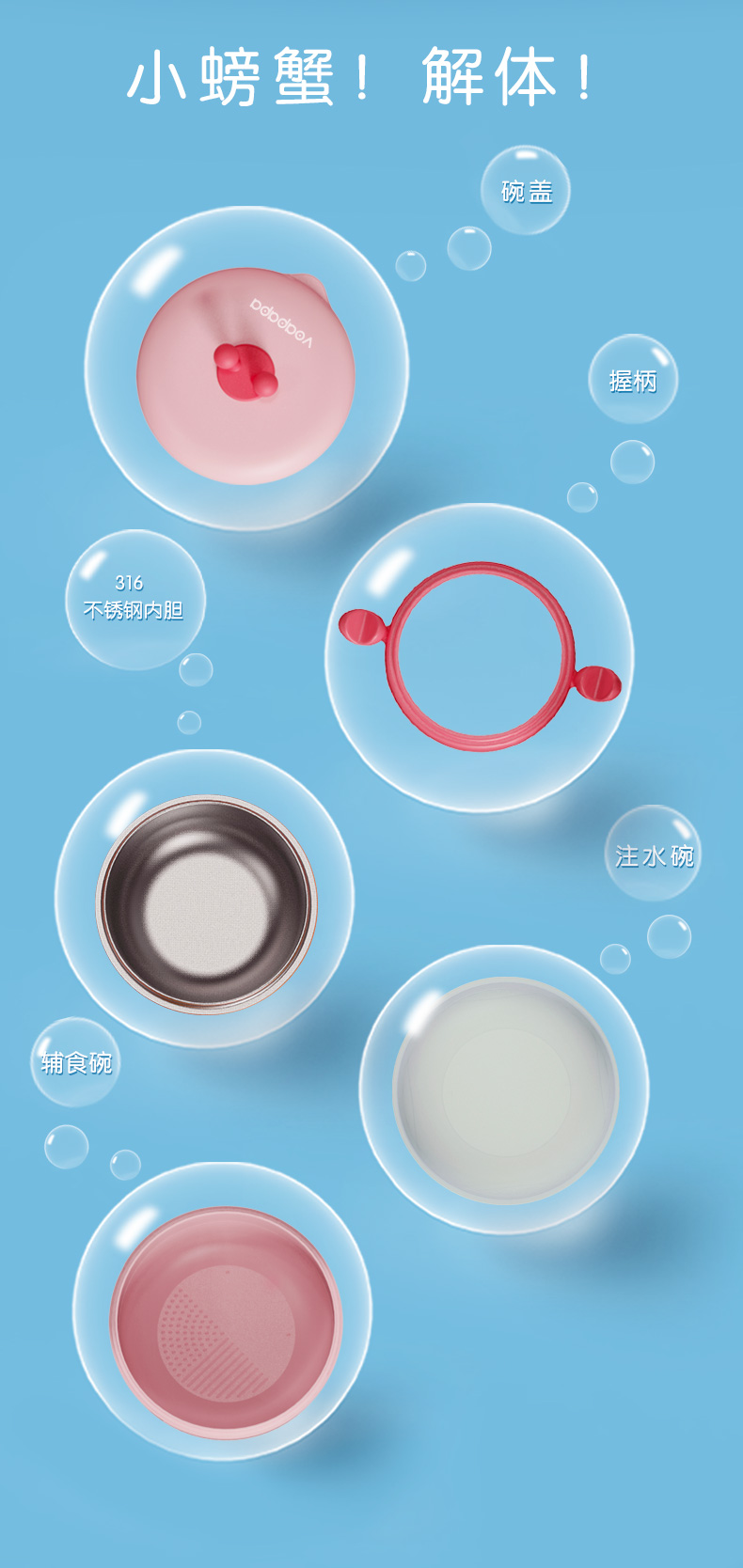 Auxiliary food bowl，Mother and baby，Infant child，product design，children，Water injection supplementary food bowl，