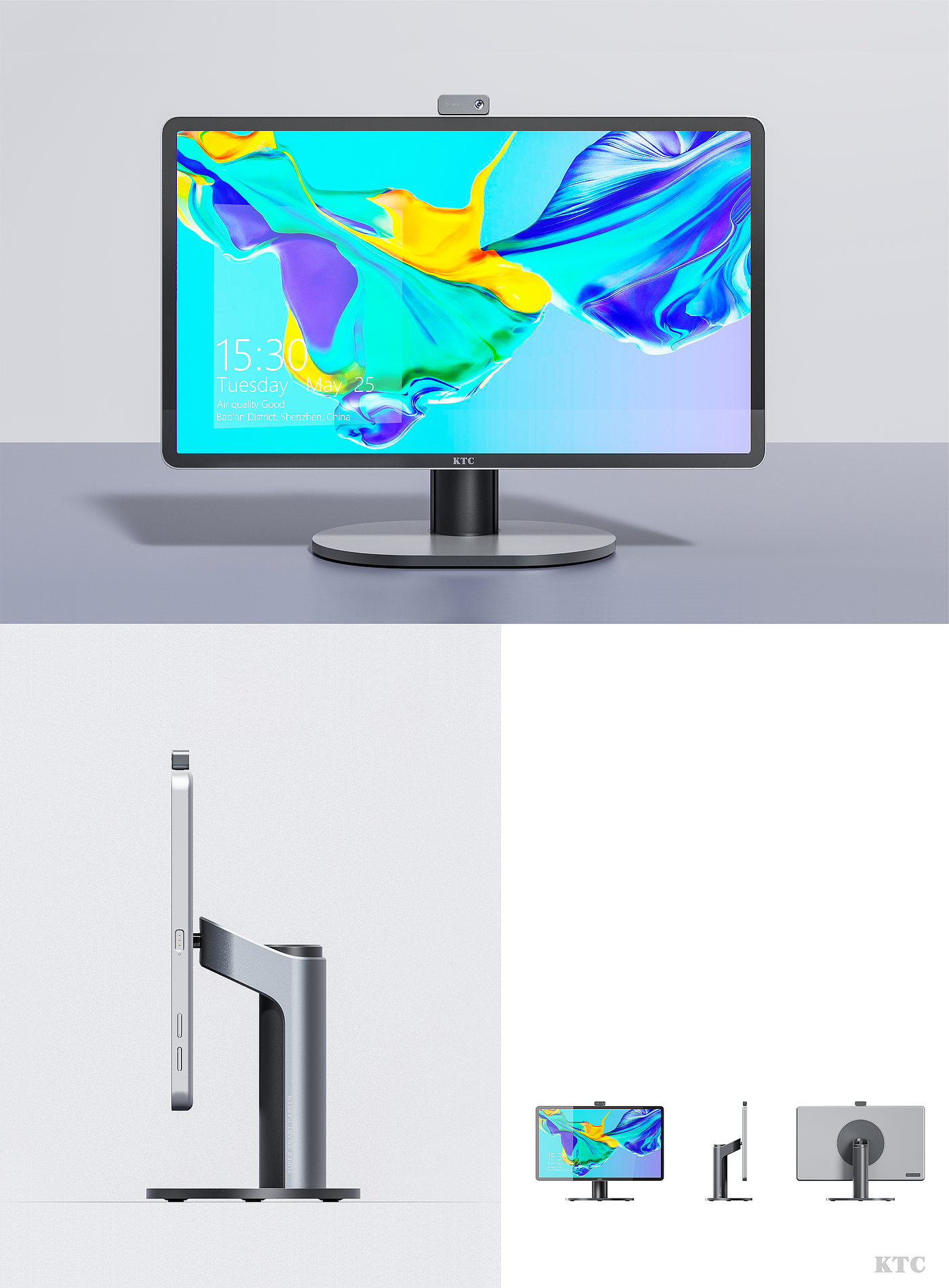 Minimalist，science and technology，monitor，Flat，removable，