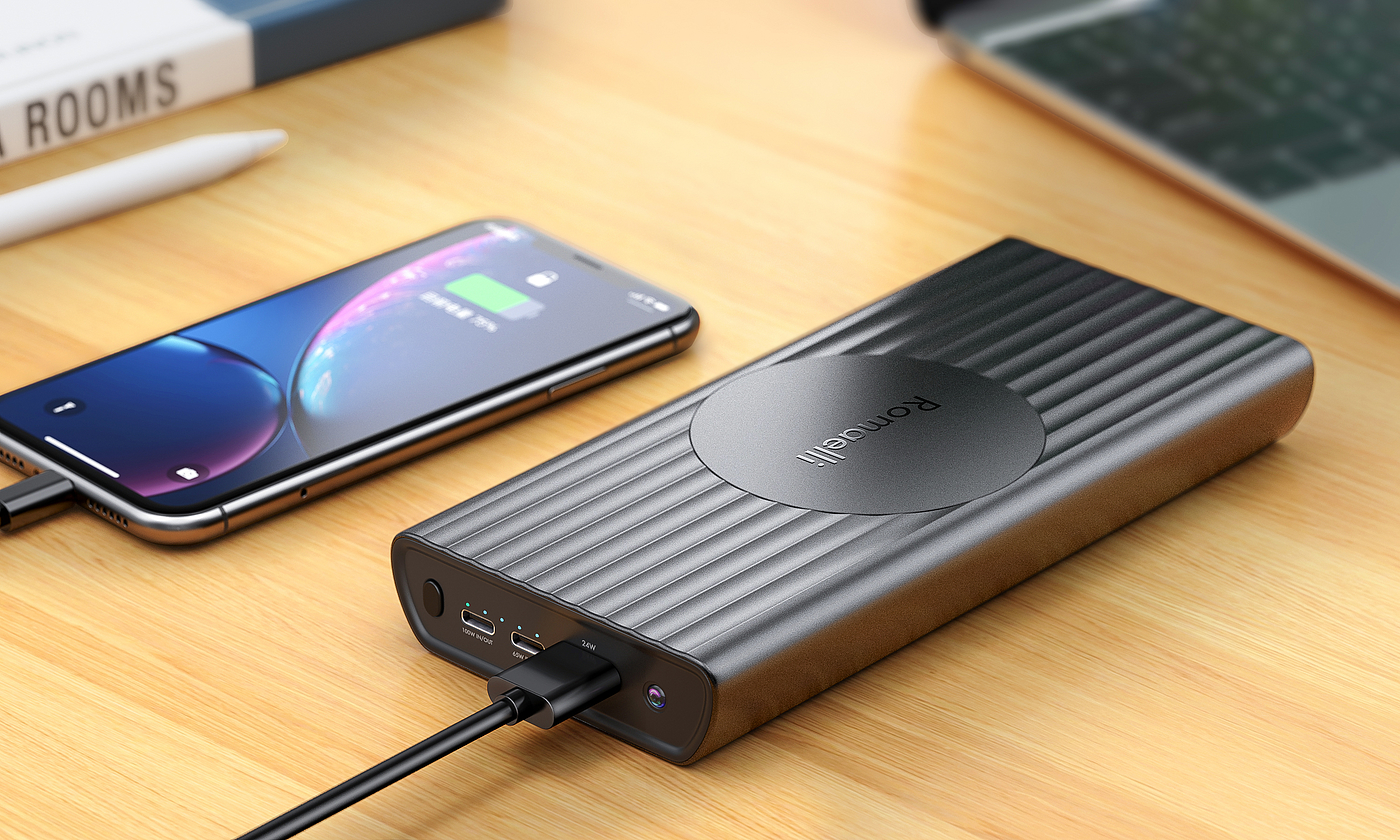 portable battery，3c，Product rendering，