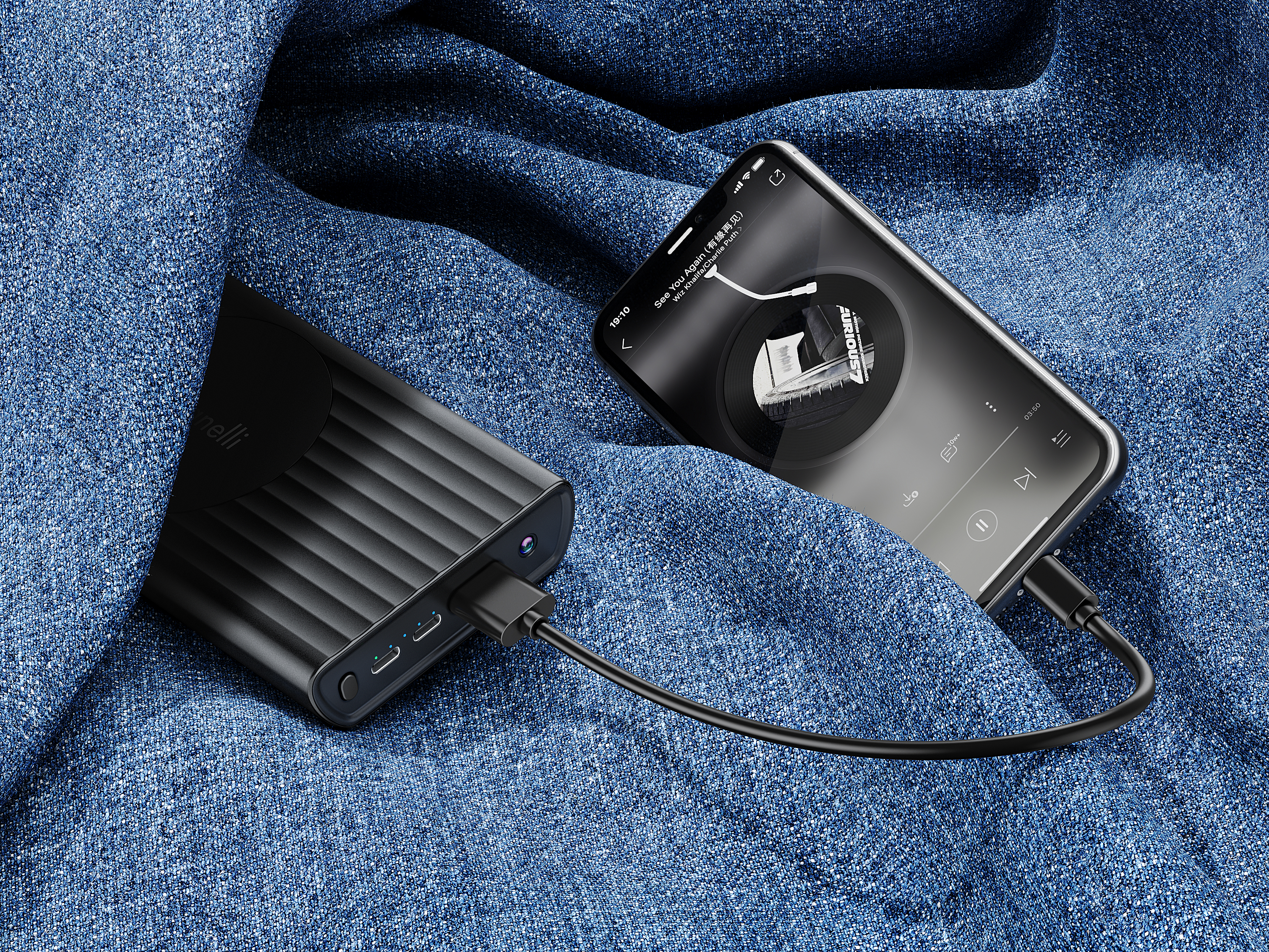 portable battery，3c，Product rendering，