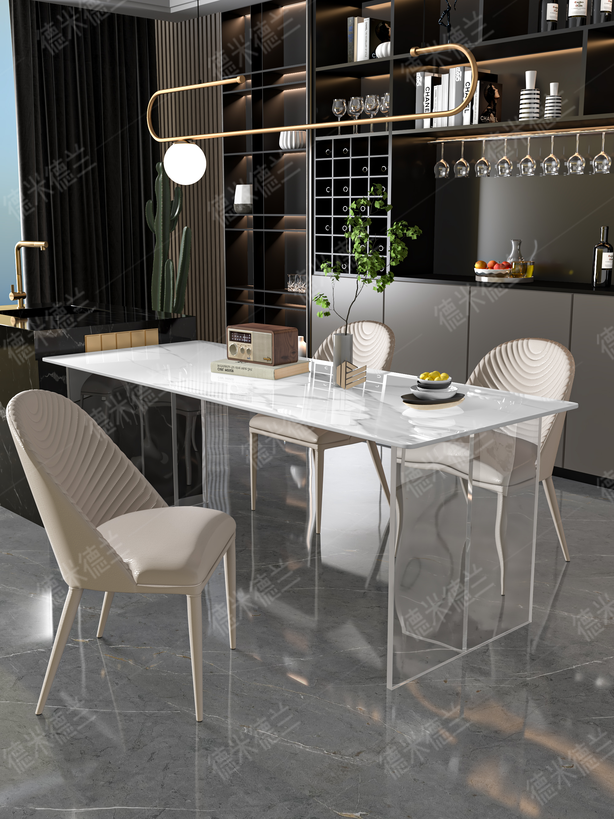 3D modeling, scene renderings, details pages，