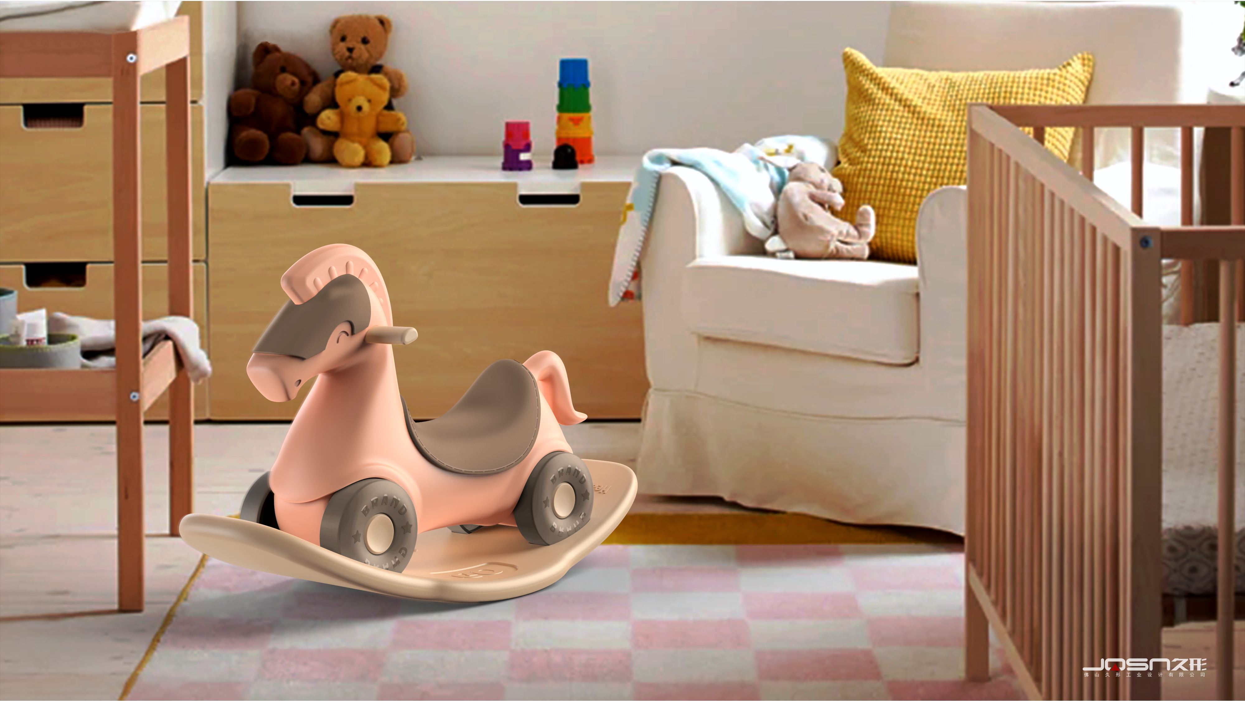rocking horse，Infant child，Mother and baby，Product who，Children's products，Toys，Render，