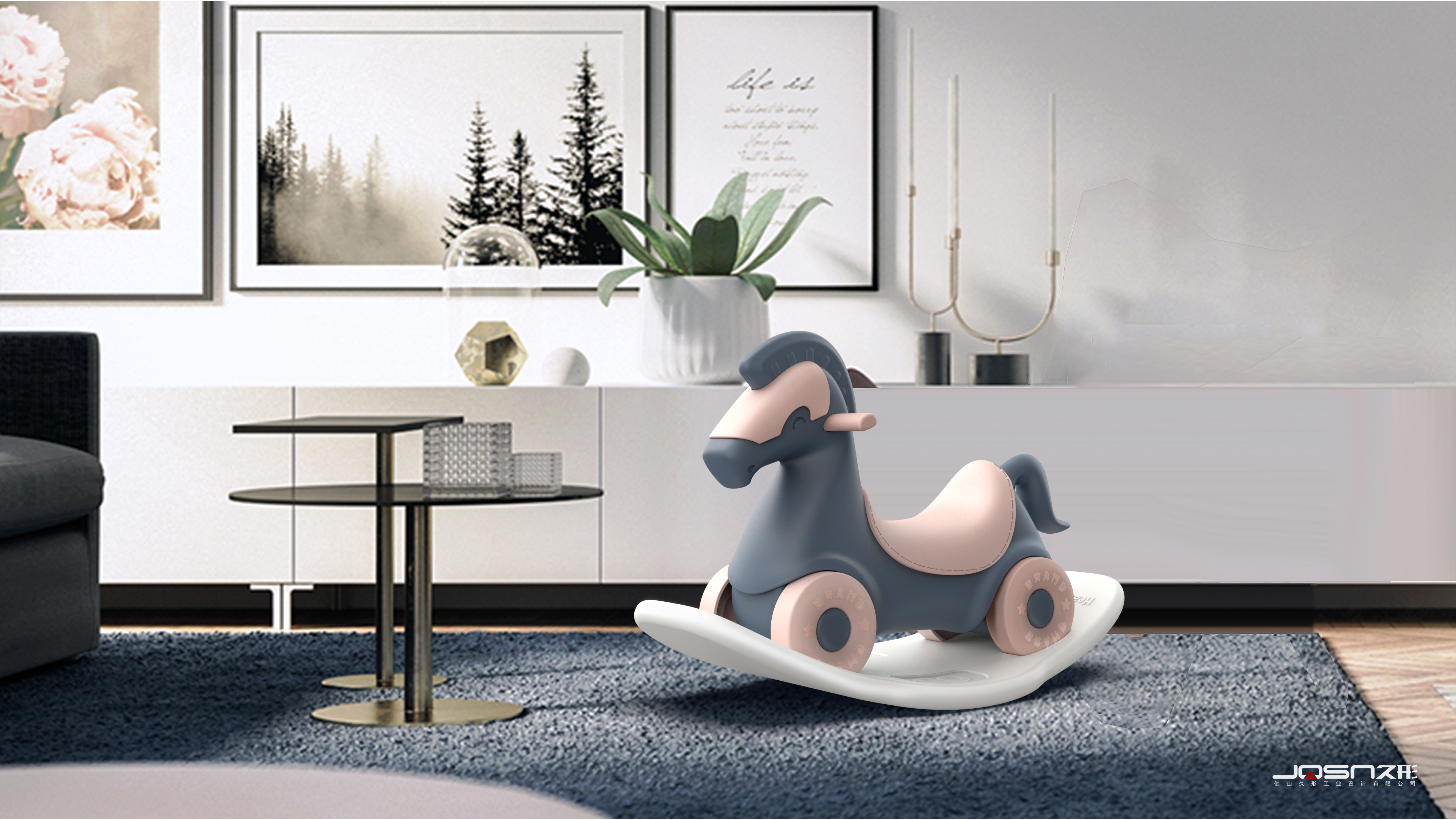 rocking horse，Infant child，Mother and baby，Product who，Children's products，Toys，Render，