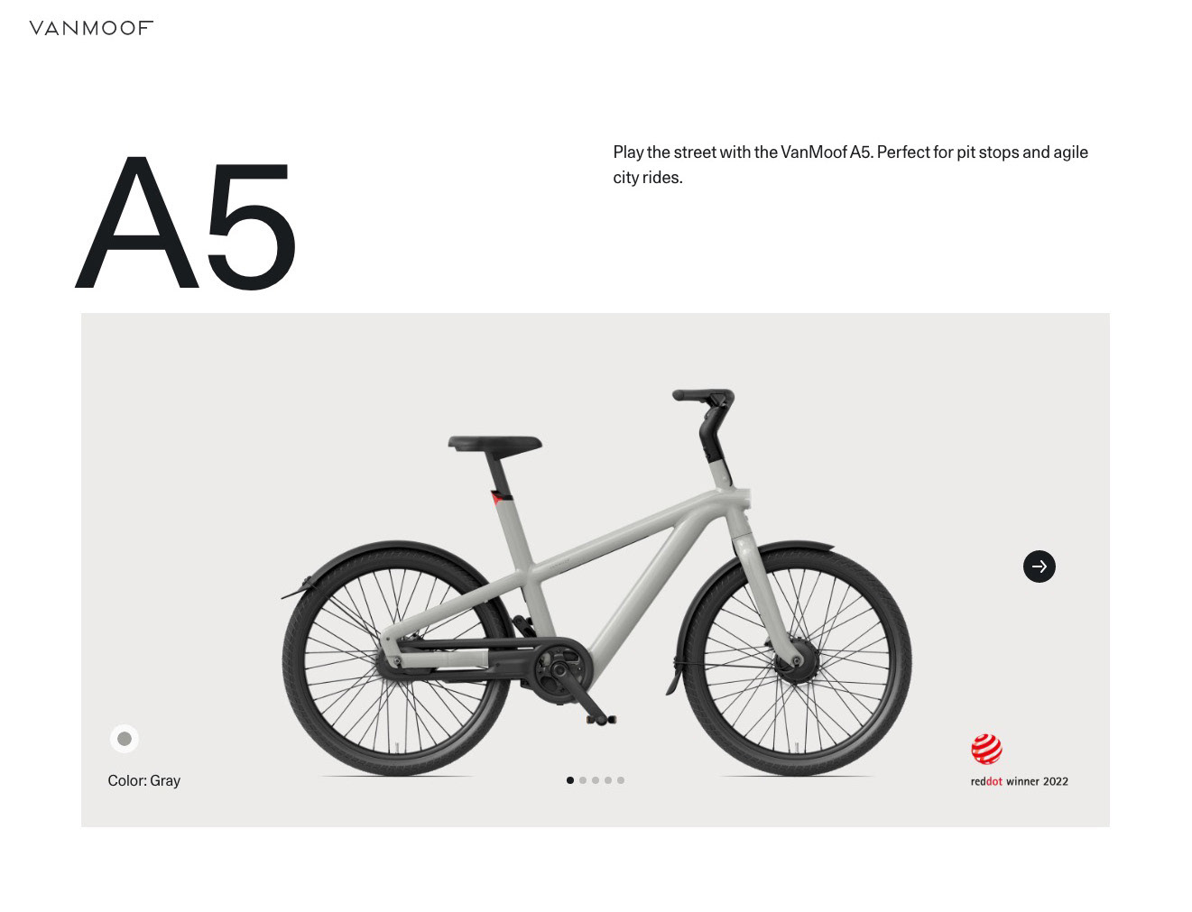 Wonder Vision ™，VanMoof bicycle，product design，Checkout configurator production，