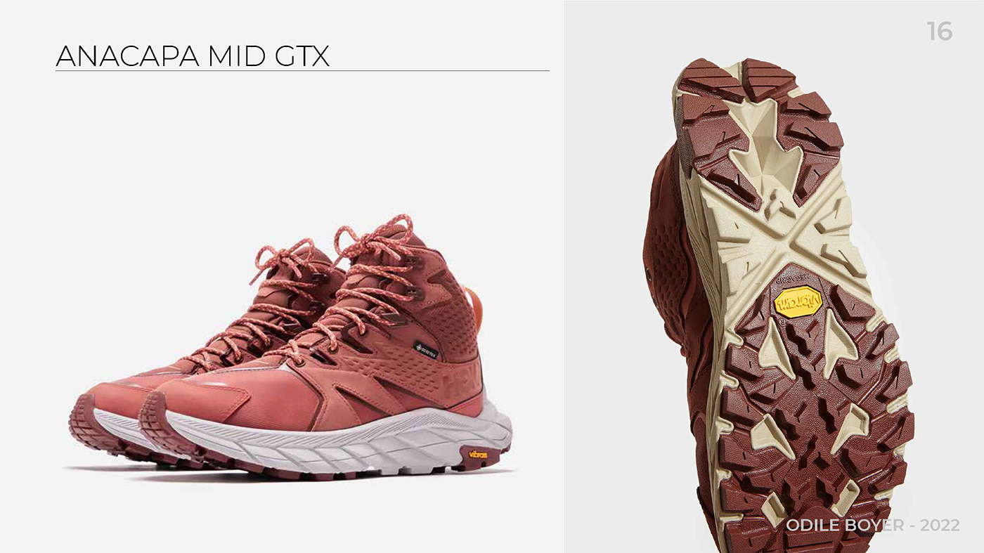 Odile Boyer，Climbing shoes，product design，Ergonomics，HOKA，