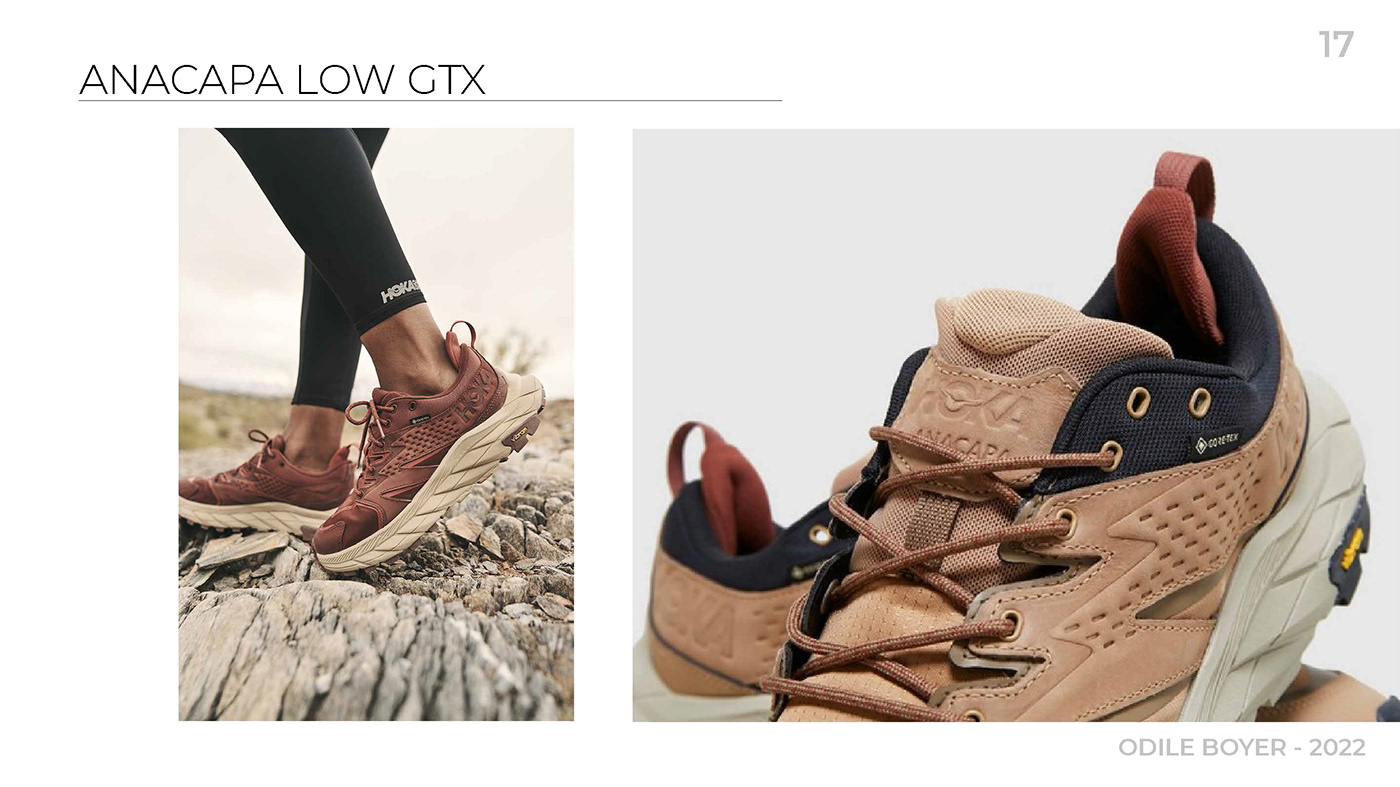 Odile Boyer，Climbing shoes，product design，Ergonomics，HOKA，