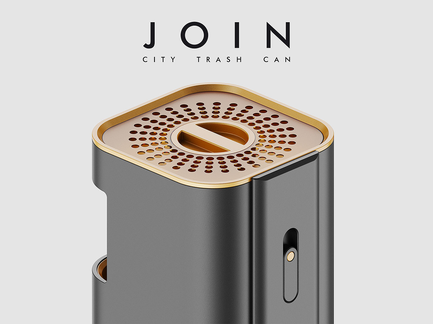 JOIN，Minimalist design ，ULADZISLAU PATAPCHYK，Urban trash can，product design，JOIN，Minimalist design ，