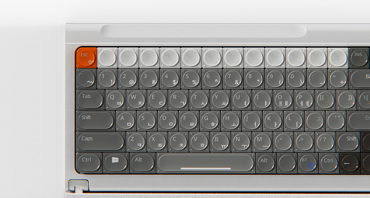 HYUNGWOO SEO，HUE palm rest keyboard，product design，Ergonomics，Patients with carpal tunnel syndrome，3-5 degree angle，