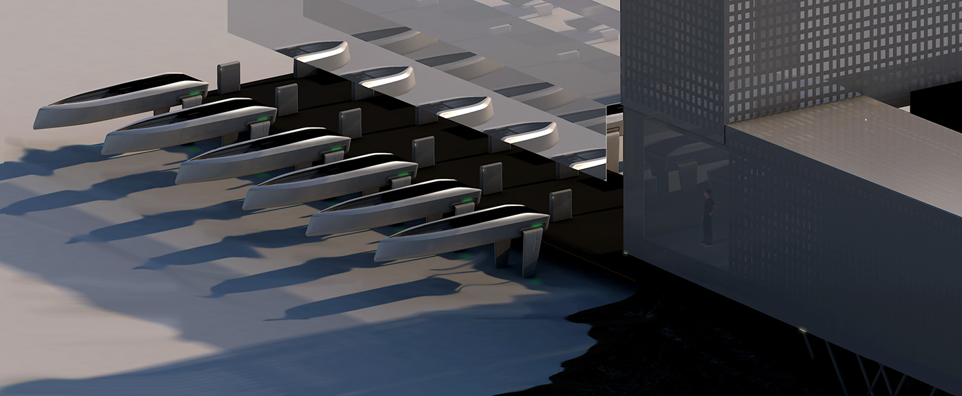 vehicle，automobile，industrial design，Design，Art，Dock，wharf，Charging cruise boat yacht，