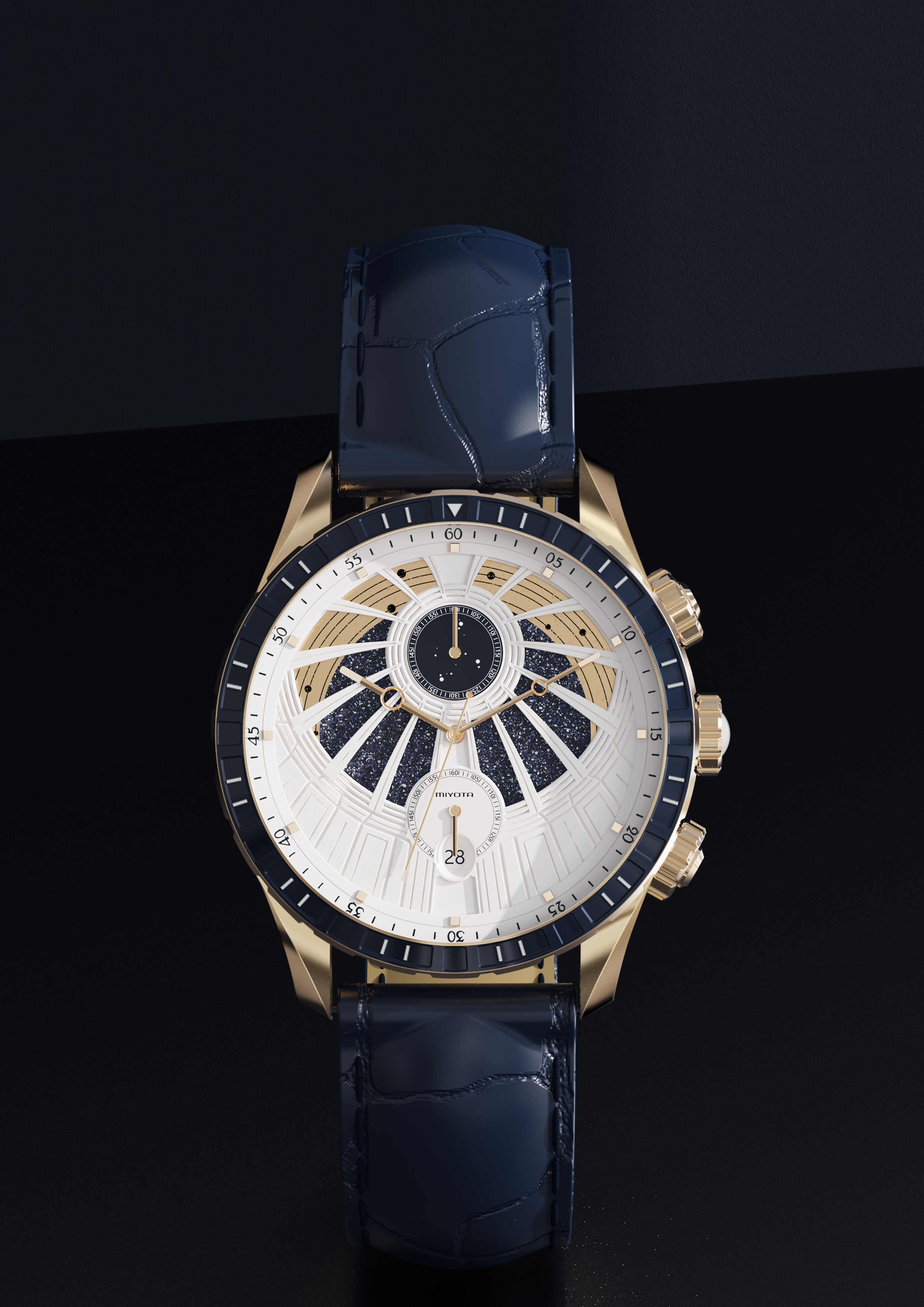Wristwatch，See you on your wrist，Wrist watch，universe，starry sky，Chronograph Watch，Watch creativity，Watch design，